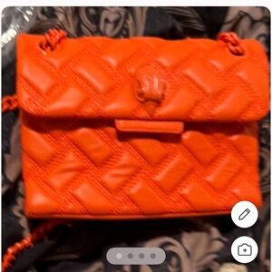 Kurt Geiger Orange Kensington Quilted Women's Crossbody Bag
